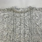 Vintage Cable Knit Sweater Adult Medium Beige Gray Oversized Speckled Wool 90s