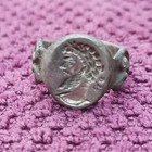 Unique Ancient Roman Silver  Ring Circa 2nd -3rd   Ad