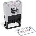 2445 Date Stamp With Text - Blue And Red Ink Gray Mount  Received