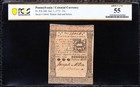 Awesome  scarce  Oct 1  1773 15 Shilling Pennsylvania Colonial Currency  Pcgs 55