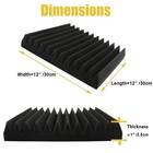 24pcs Acoustic Foam Panel Sound Proof Foam Noise Cancelling For Home Office Wall
