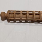Rare 15 Slot 5 Rows Ravioli Rolling Pin Vintage Unique Handles Wood 20  Long