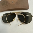 Vintage Ray Ban B l 62mm 12k Gold Filled Bullet Hole Shooter Aviator Sunglasses