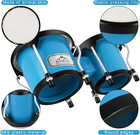 Bongo Drum 4    And 5    Set For Beginners With Tuning Wrench blue