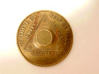 Alcoholics Anonymous Recovery Medal With Serenity Prayer