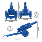 Bmc Marx Recast Battleground Howitzers Blue Plastic Army Men Field Artillery