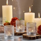 30 Pack Clear Glass Votive Candle Holders Vintage Candle Holder Bulk Tealight