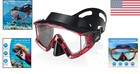 Adult Pano 3 Window Scuba Diving Mask  Tempered Glass Snorkel Mask Anti-fog Swim