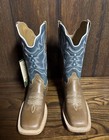 Rw Ranch Women   s Cowgirl Boots Size 7  Wide Square Toe  11    Height  new 