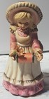 Vintage Sewing Pin Cushion Hat Blonde Girl Figurine Thread Holder 6 