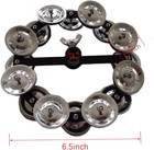 5 5  Mountable Symbal Hihat Tambourine With 8 Double Row Steel Jingles For Drum 