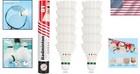Goose Feather Badminton Shuttlecocks 12 Pack High Speed Indoor Outdoor Sports