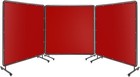 6x6 8x6 Ft Welding Screen Curtain With Frame On 4 Wheels Red Safety Shield