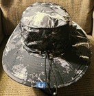 Huk Performance Fishing Mossy Oak Mens Boonie Wide Brim Hat Stormwater Midnight 