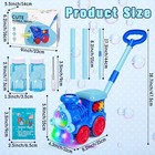 Automatic Bubble Machine Blower Maker  Bubble Music Train With Light Lawn Mower