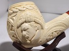 Cao Block Meerschaum Pipe Sherlock Holmes   Watson 1980s Unsmoked Nos 