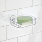 Bpa-plastic Suction Bar Soap Dish - 5 25  X 4  X 2   Clear 19600