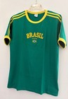 27 length  42 waist Medium Brazilian T-shirt  World Cup Fan Soccer Green Cotton