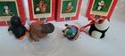 Lot Of 4 Vintage Hallmark Ornaments - Panda   Beaver   Special Delivery  Walnut