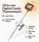 Digital Candy Thermometer With Pot Clip  10  Long Stainless Steel Probe  Inst   