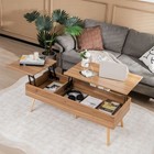 47 Inch Lift Top Coffee Table With 2 Hidden Compartments
