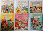 6 Vintage Creative Child Press Coloring Books Lot Unused Farm Pet Circus Santa