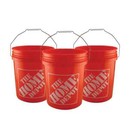 5 Gallon All Purpose Plastic Buckets Homer Pails Paint Utility Job Pack Of 3