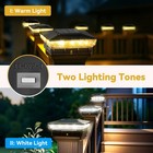 Solar Post Cap Lights  12-pack Upgraded Outdoor Deck Fence Post Solar Lights    