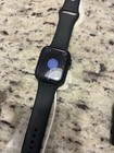 Apple Watch 44mm Black Aluminum Case Black Silicone Band Gps Touchscreen