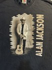 Vintage Alan Jackson Shirt Mens Xl Black 90s A Lot About Livin 1996 Double Side