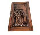 Ornate Antique Hand Carved  Wooden Door Panel  Reclaimed Architectural Troubadou