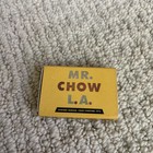 Mr  Chow L a  Edward Ruscha Food Painting 1973 - Matches Matchbook Box I3-6