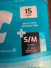 Sunkiss Adult Disposable Diaper Briefs Adhesive Tabs  Size S m Waist 26 -34     