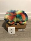 Ugg Fluff Yeah Pride Rainbow Slide Slipper Sandal Women s Us Sizes 5-13 new   