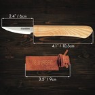 Wood Carving Sloyd Knife With Leather Sheath - Stainless Steel Blade 2 4   51mm 