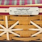 Longaberger Snowflake Cookie Basket 2009 Christmas Collection Liner Protector