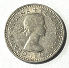 1966 Uk Great Britain Lucky Coin 6 Pence Tudor Rose Shamrock Thistle Leek Floral
