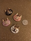 Lot Of 4 Designer Stamped Chanel Charms buttons 