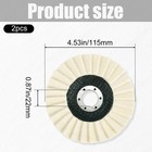 2pcs Wool Felt Polishing Discs  4 53in 115mm 4 53 Inches  Black  Beige