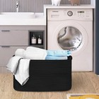 Extra Large Black Basket  22  X 17  X 12  Rectangle Woven Bin For Storage Black