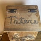 Vtg Handmade Oak Potato Tater Onion Bin Primitive Farm Country Cottage