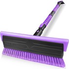 56 Inch Truck Snow Brush And Ice Scraper With Long Handle  Heavy Duty Snow Broom