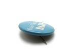 Vintage  color The Sky Blue  Slogan Pinback Button 1970s Hippie Peace Era Pin