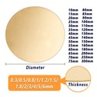 H62 Solids Brass Discs Blanks Metal Round Sheets Od 10-300mm Thick 0 3 0 5mm 4mm