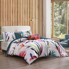 Bebejan Tropical Fusion 5 Piece Comforter Set Cotton Sateen   Reversible - Queen