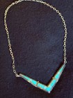 Navajo Sterling Silver Turquoise   Opal Necklace   Earring Set Signed C Benally