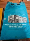 2 Vintage West Virginia Oak Hill Bank Cash Zip Deposit Bags New River Miners Etc