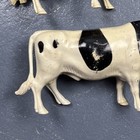 Vintage Nylint Holstein Bull   Dairy Cow Set Black White Hard Plastic Farm Cows