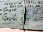 Vintage 1910 Poll Tax Receipt San Francisco County California With Stamps