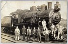 1910   s Prr Pennsylvania Railroad Train Rppc Locomotive Engine Men Photo Vintage